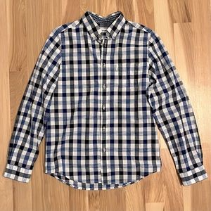 Men’s Ben Sherman Long Sleeve Plaid Button Down Casual Dress Shirt Small